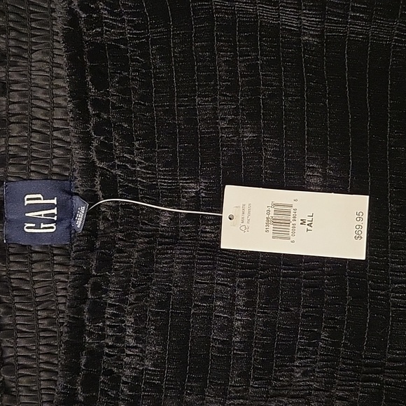 Gap Puff Sleeve Peplum Velvet Top NWT - Picture 3 of 4